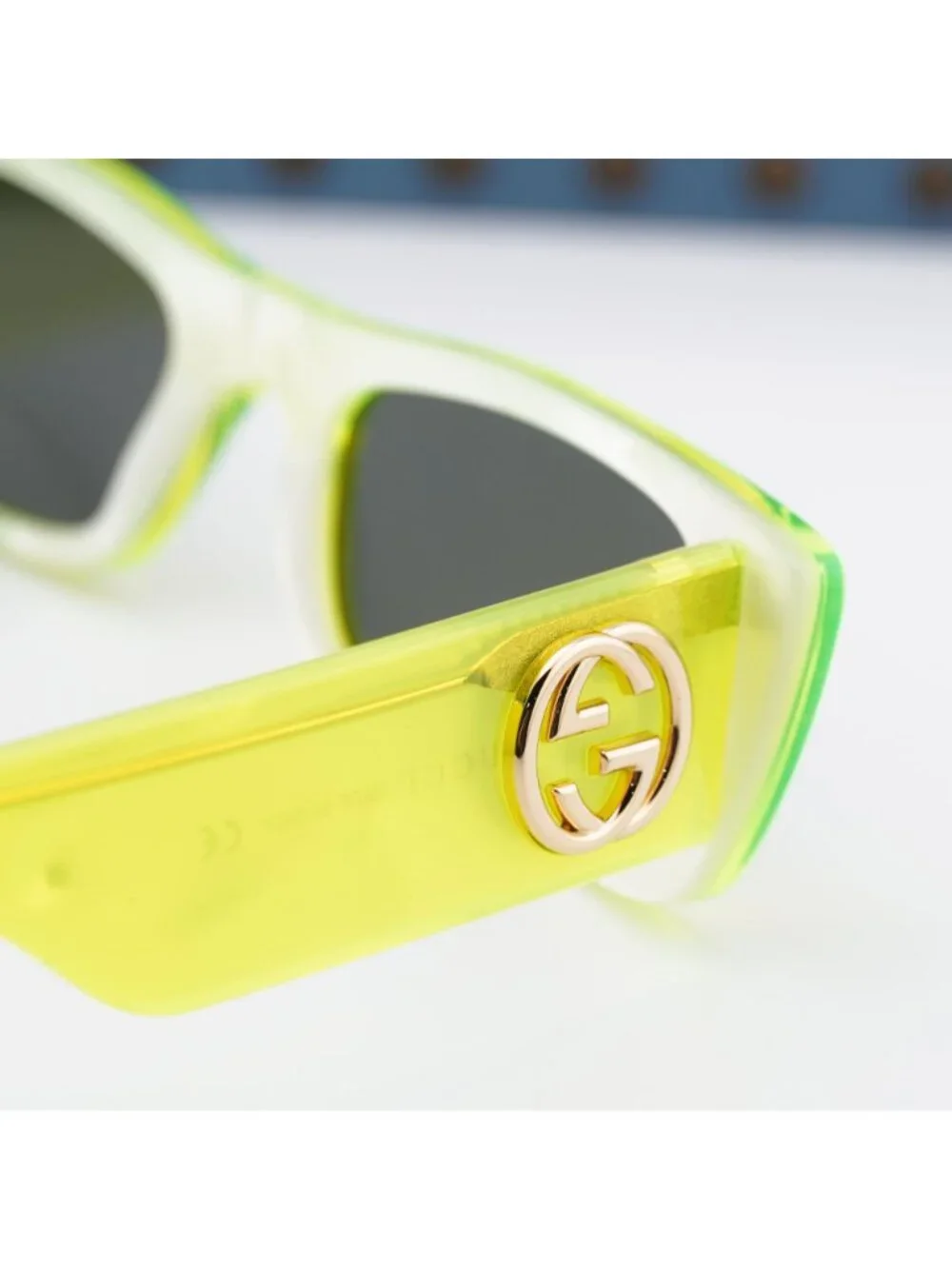 Gucci GG0516S 004 Rectangle Sunglasses - Yellow / Grey
